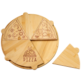 KESPER KSP58468 DASKA ZA PIZZU BAMBUS 36,5 CM SA 6 POJEDINAČNIH KRIŠK - slika 1